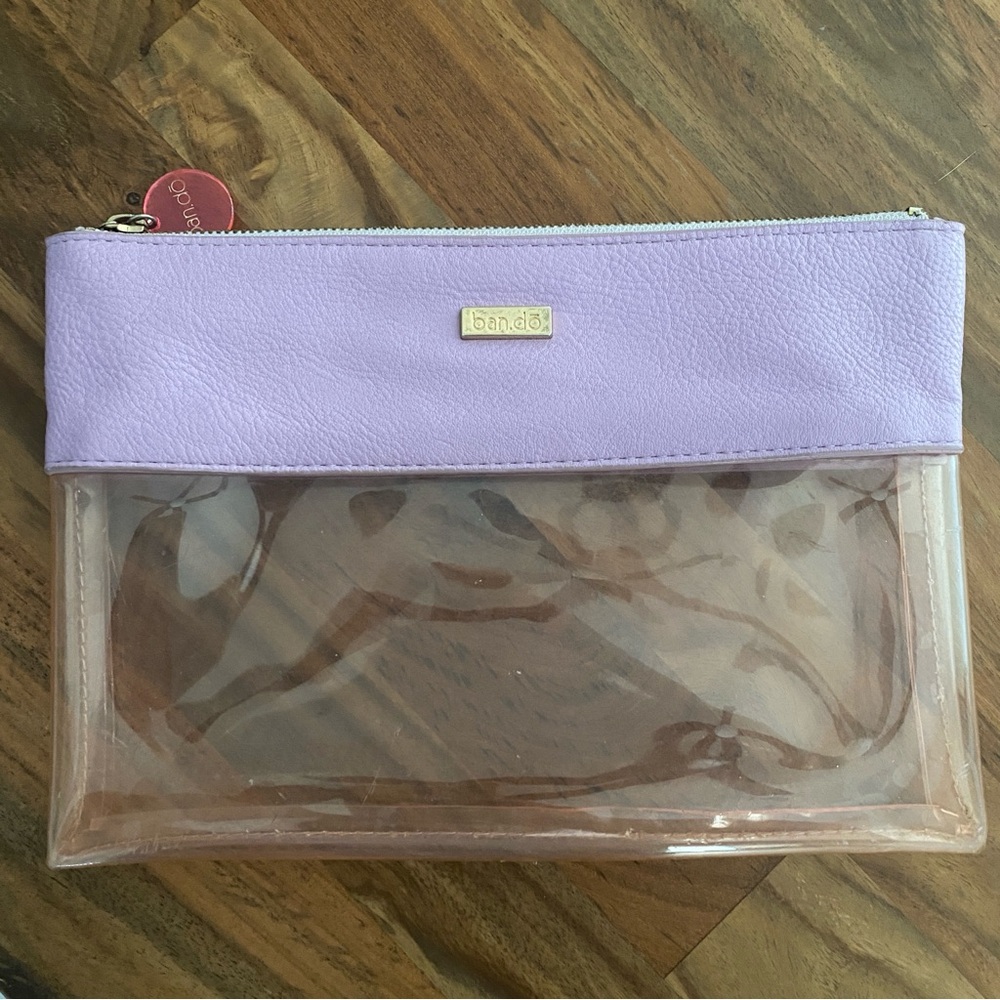 ban.do Clear Plastic Zippered Cosmetic Bag